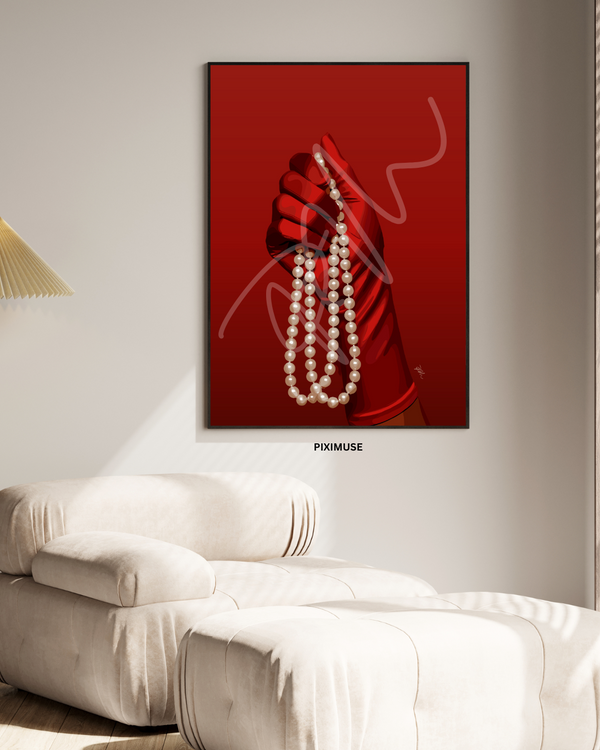 Red Gloves + Pearls