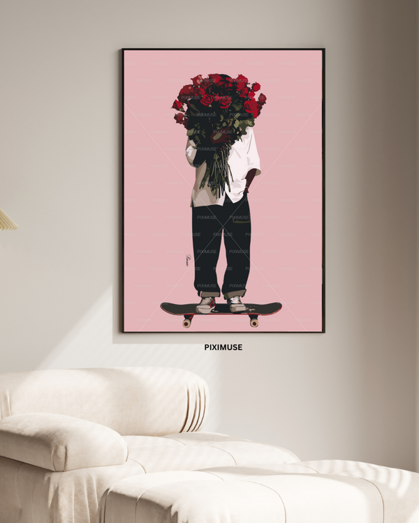 Roses On Board - Pink