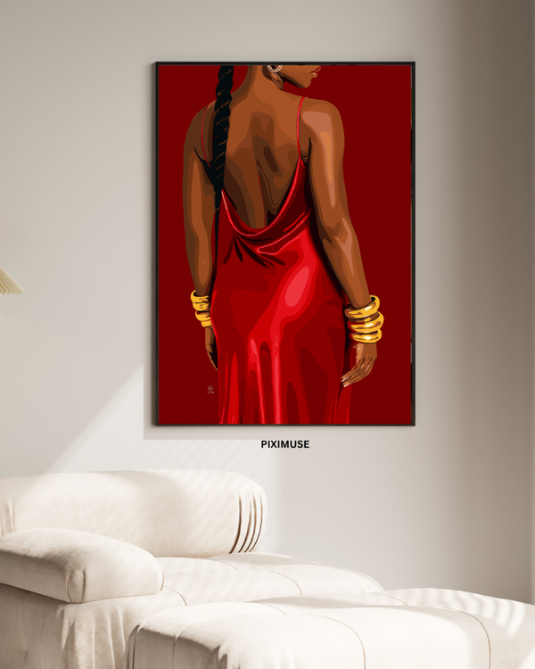 Red Silk Dress - Red